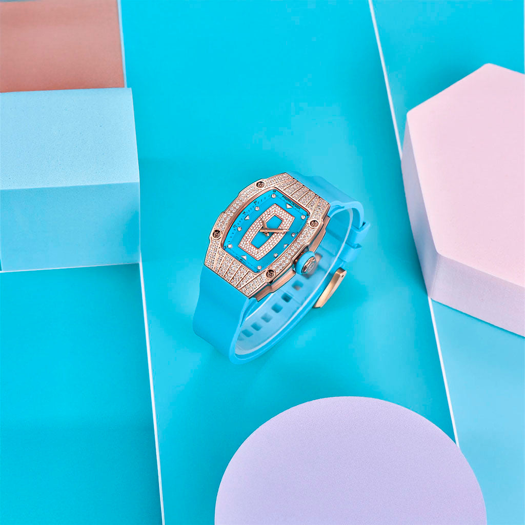 Relógio Feminino Pagani Design Marigold Blue Gold